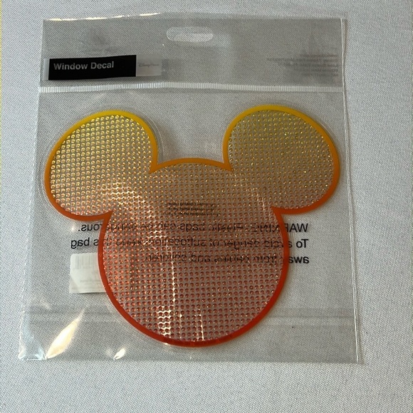 NEW Disney Parks Official Window Decal Mickey Mouse Orange and Yellow - Picture 1 of 2